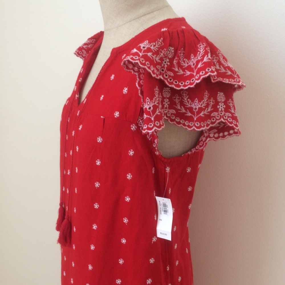 Old Navy Linen Embroidered Boho Dress - Picture 3 of 6
